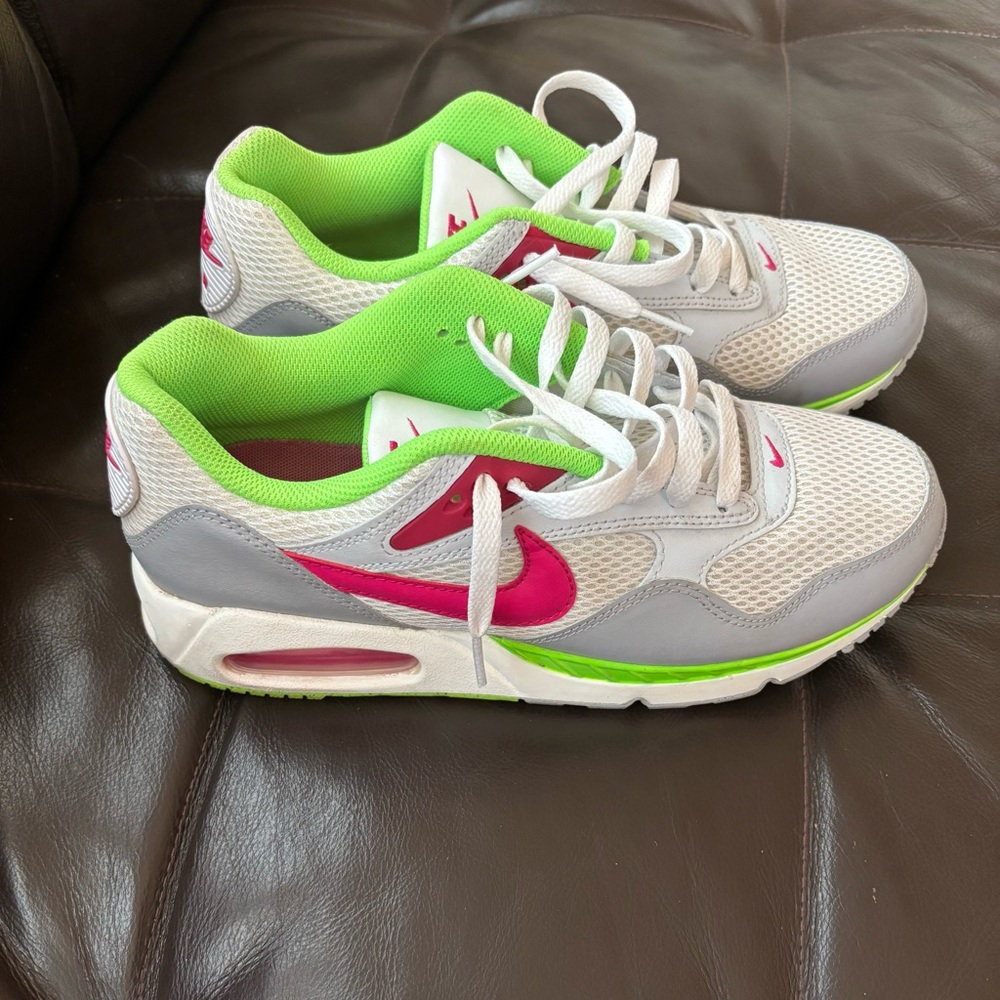 Nike Pink and Green Athletic Shoes with Air Cushioning
